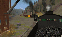 Leased D&RGW 452 meets RGS 20 at Brown station.