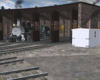 RGS #461 in the roundhouse at Ridgway